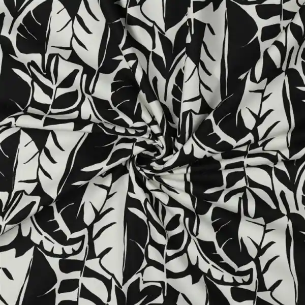 Kostenloser Rückversand Canvas Blätterschatten – schwarz/weiß