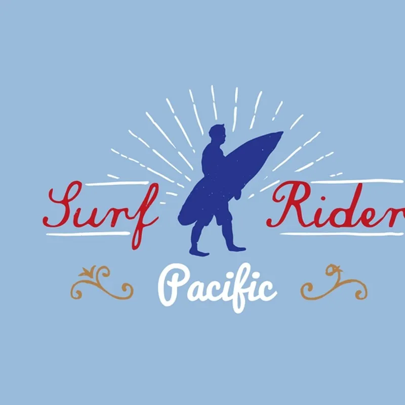 Weltweiter Versand Bio-Jersey XL Panel, Surf rider, Pacific coast