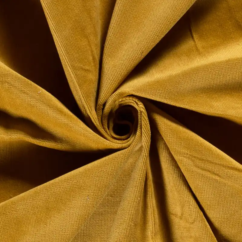 Wochenendangebot Nadelcord Stretch 16w Stoff Uni Ocker