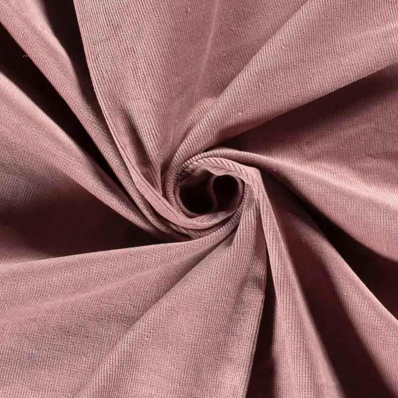 Abverkauf Nadelcord Stretch 16w Stoff Uni Hell Mauve