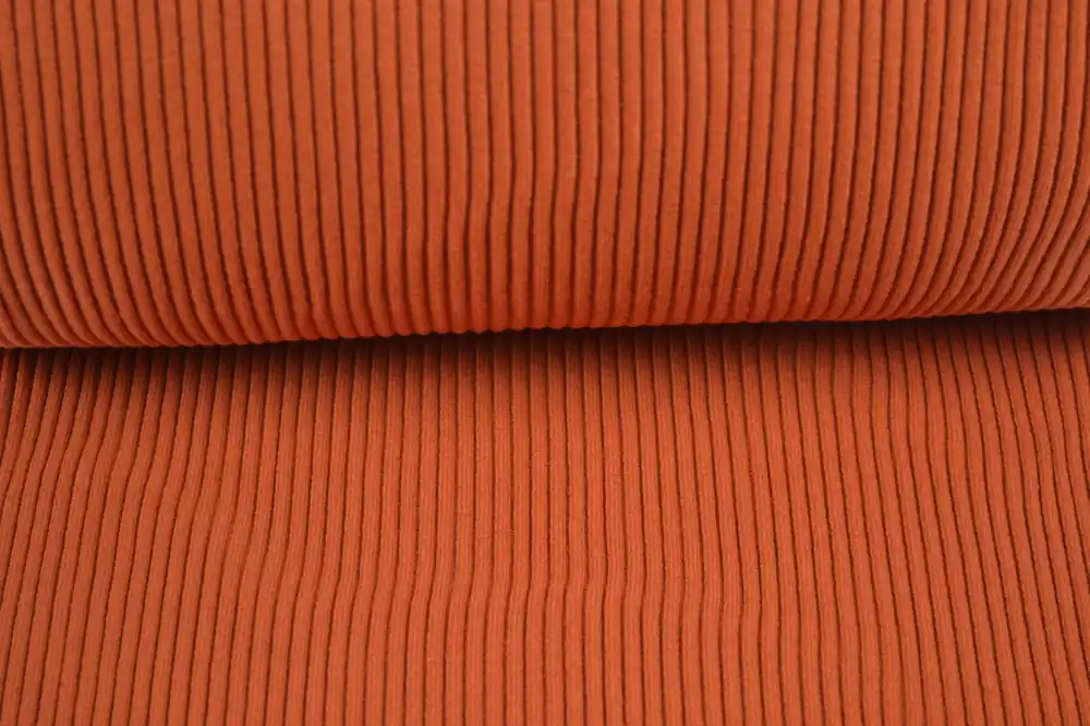 Aktuell Bündchenstoff 3×3 uni brique