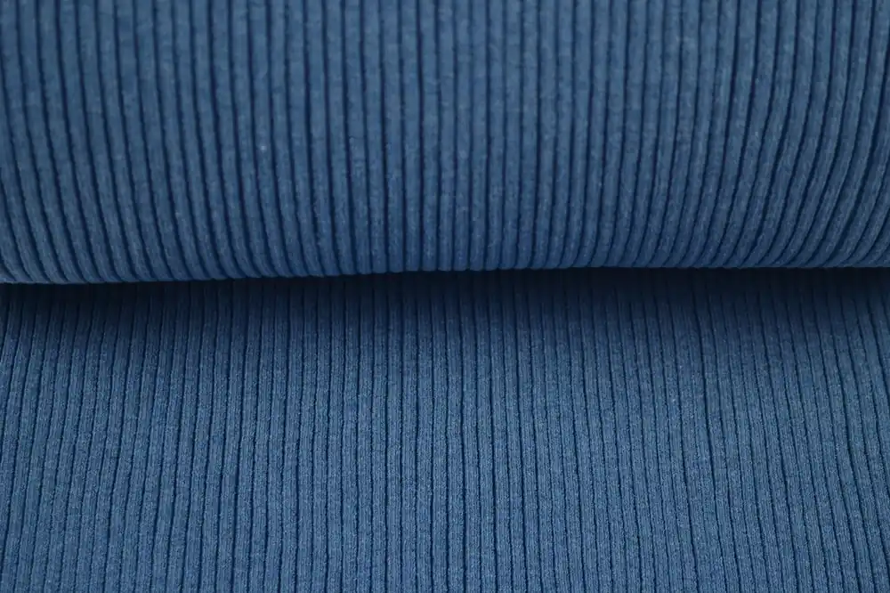 Wochenendangebot Bündchenstoff 3×3 melange indigo