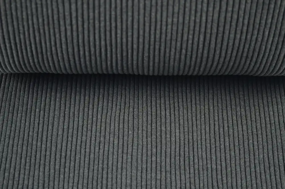 Wochenendangebot Bündchenstoff 3×3 melange mittelgrau