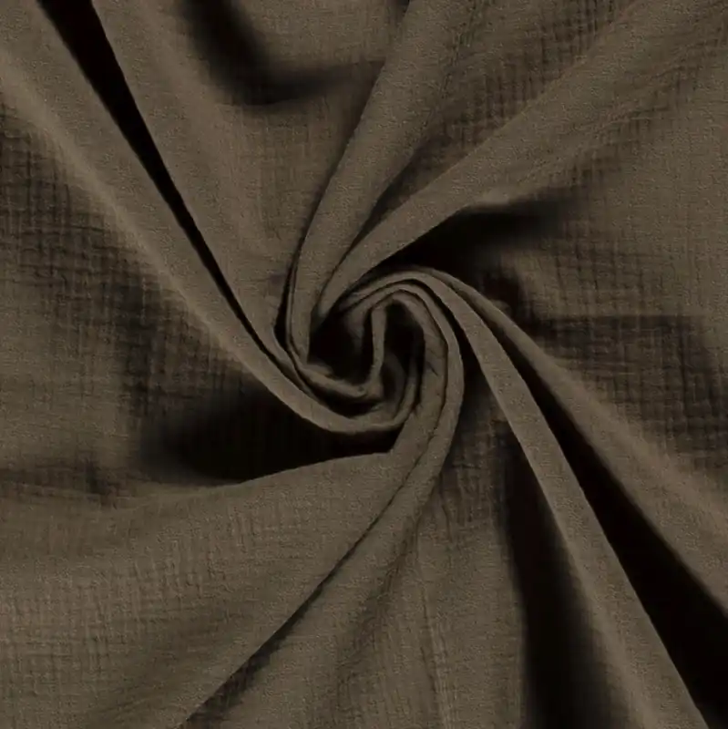Weltweiter Versand Musselin Double Gauzeuni khaki grün