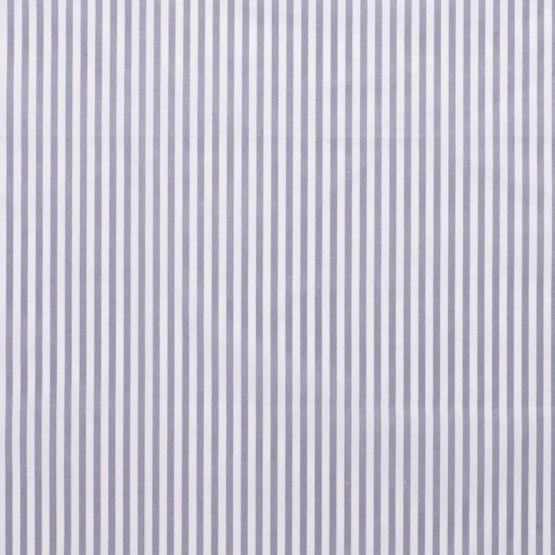 Zertifiziert Baumwolle Popeline Stoff Bedruckt Streifen, hellgrau