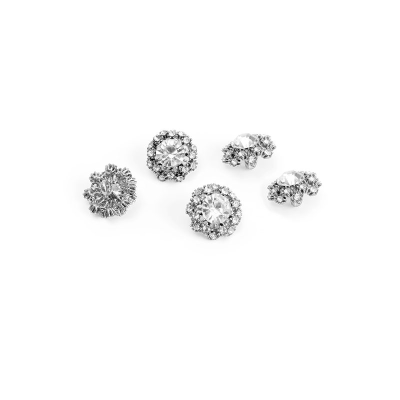 Stegknopf Simili 16 mm silberf. 5 Stk Exklusiv